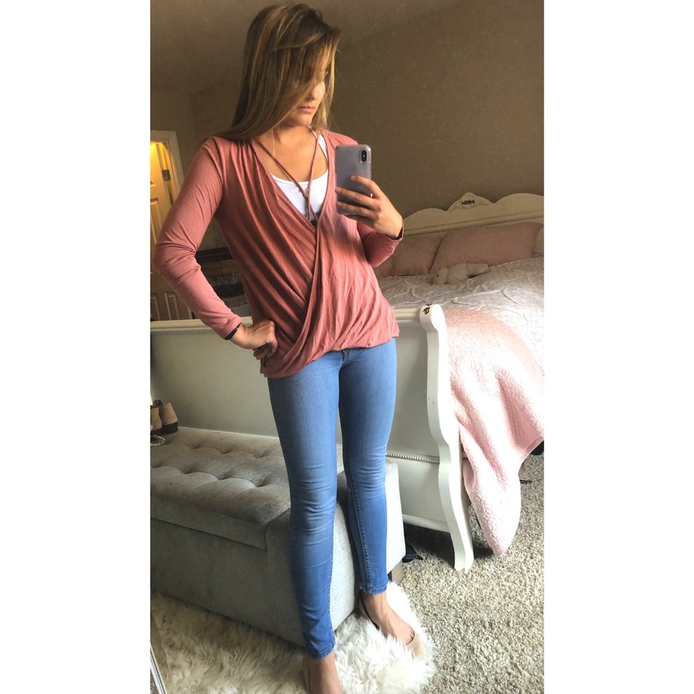 Cross front lush blouse